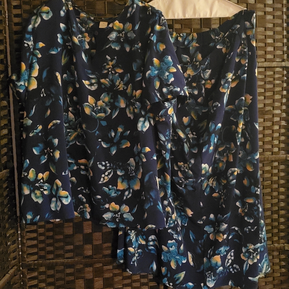 Floral Printed Skirt Set